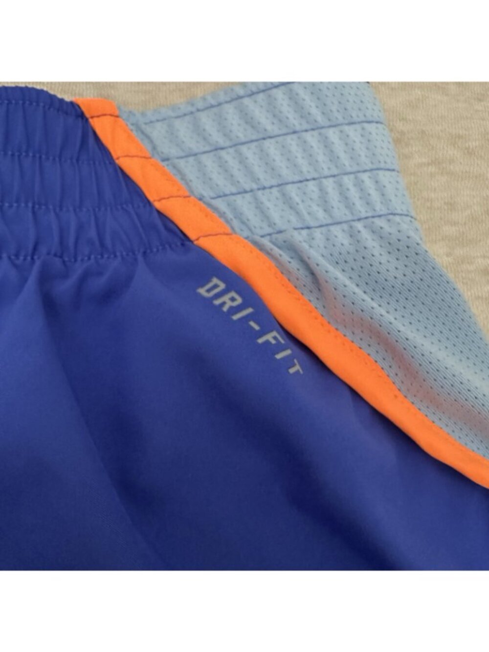 Nike Dri-Fit Running Shorts Women's Size XL Blue Hight Rise Polyester Athletic - Picture 4 of 11